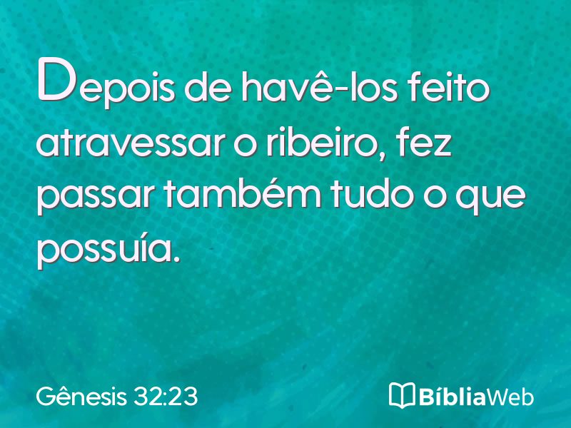 Gênesis 32:23 em imagem para compartilhar