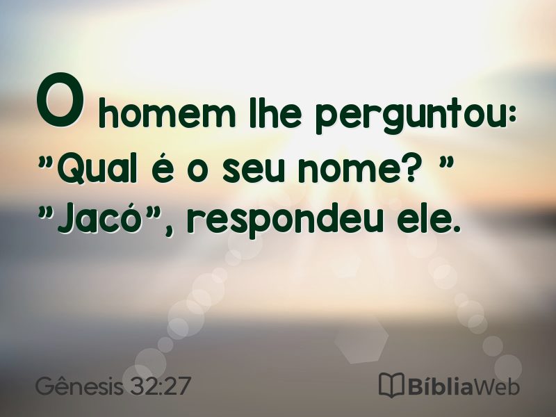 Gênesis 32:27 em imagem para compartilhar