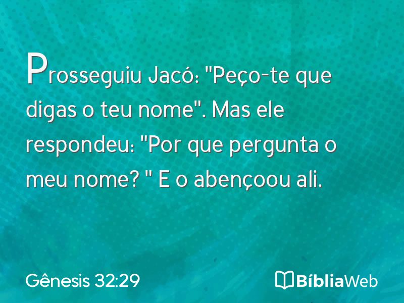 Gênesis 32:29 em imagem para compartilhar