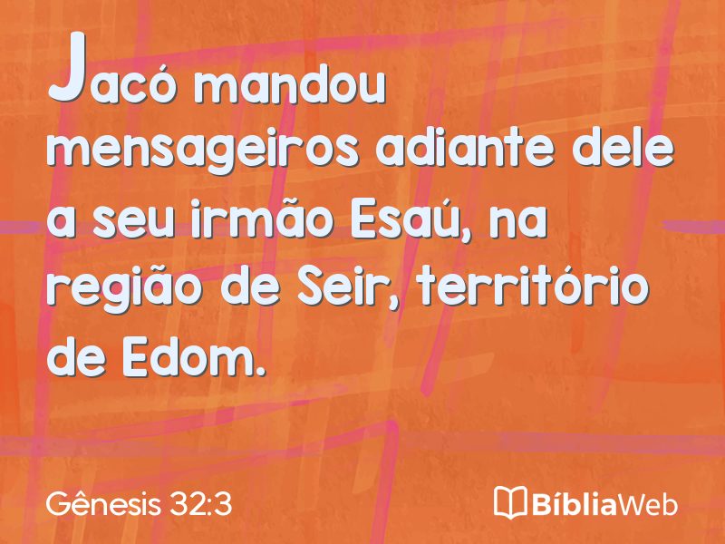 Gênesis 32:3 em imagem para compartilhar