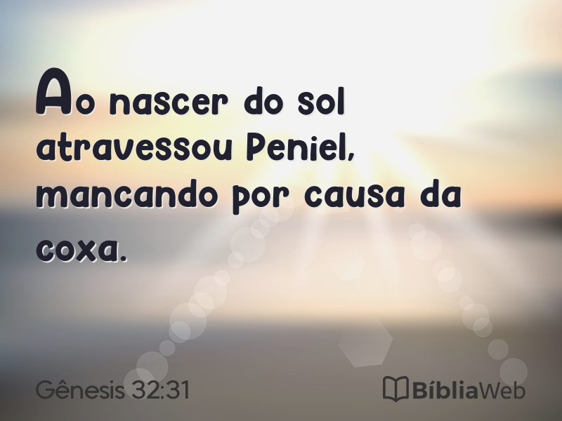 Gênesis 32:31 em imagem para compartilhar
