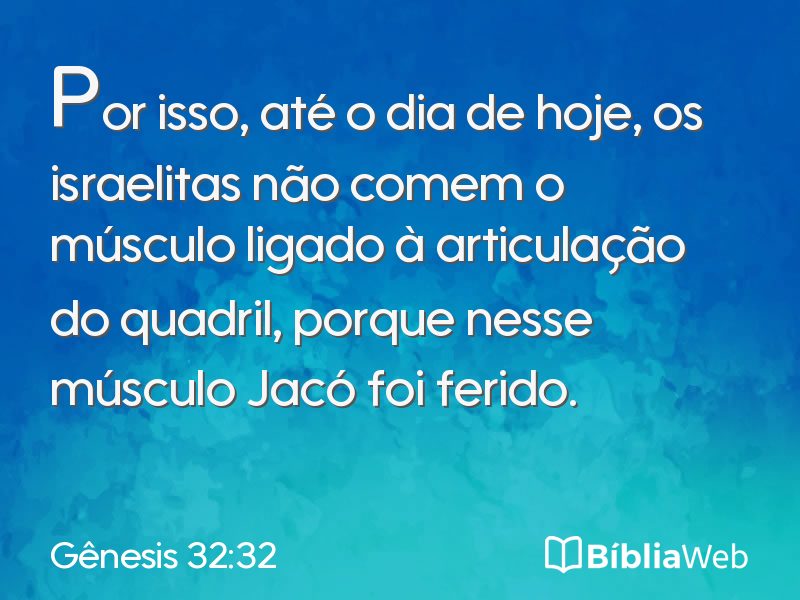 Gênesis 32:32 em imagem para compartilhar