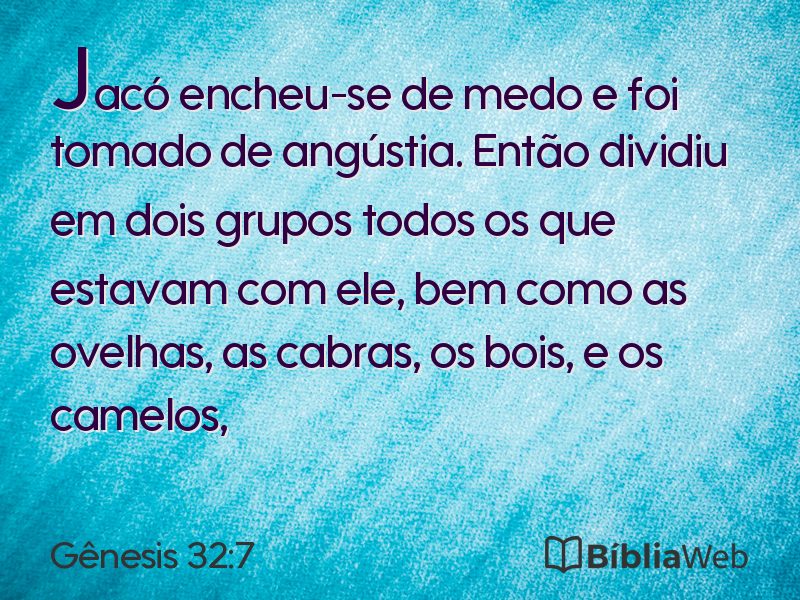 Gênesis 32:7 em imagem para compartilhar