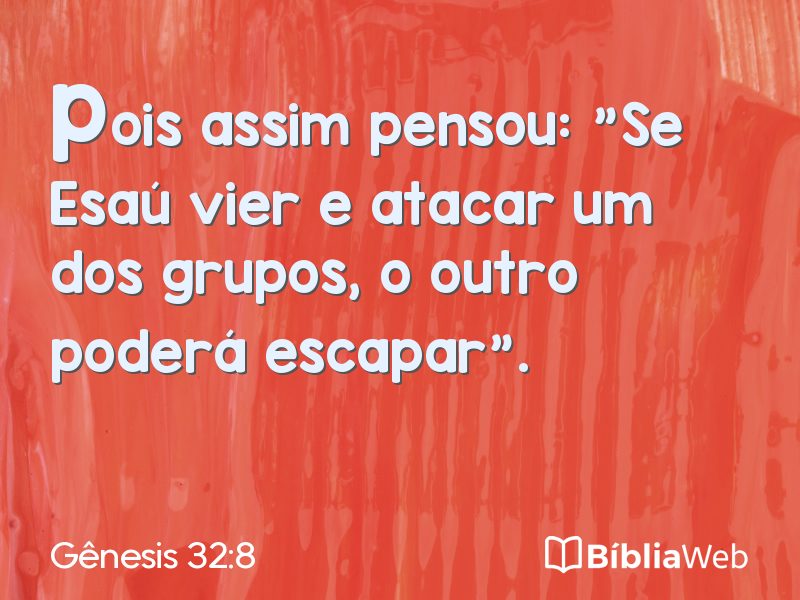 Gênesis 32:8 em imagem para compartilhar