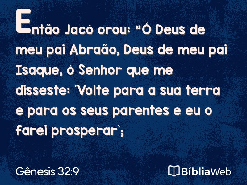 Gênesis 32:9 em imagem para compartilhar