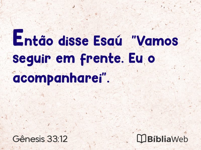Gênesis 33:12 em imagem para compartilhar
