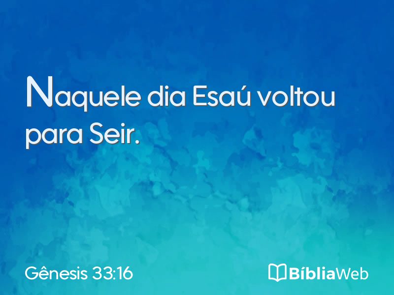Gênesis 33:16 em imagem para compartilhar