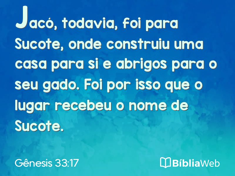 Gênesis 33:17 em imagem para compartilhar