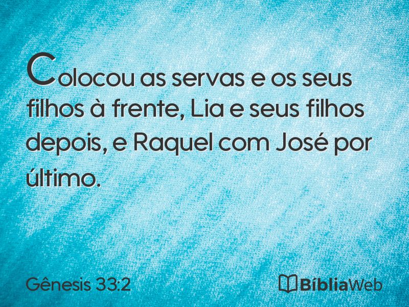 Gênesis 33:2 em imagem para compartilhar