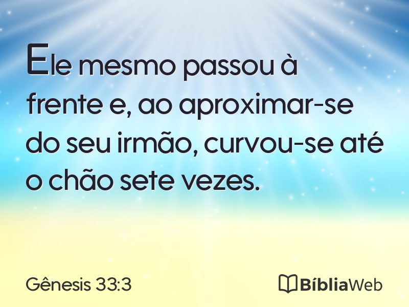 Gênesis 33:3 em imagem para compartilhar