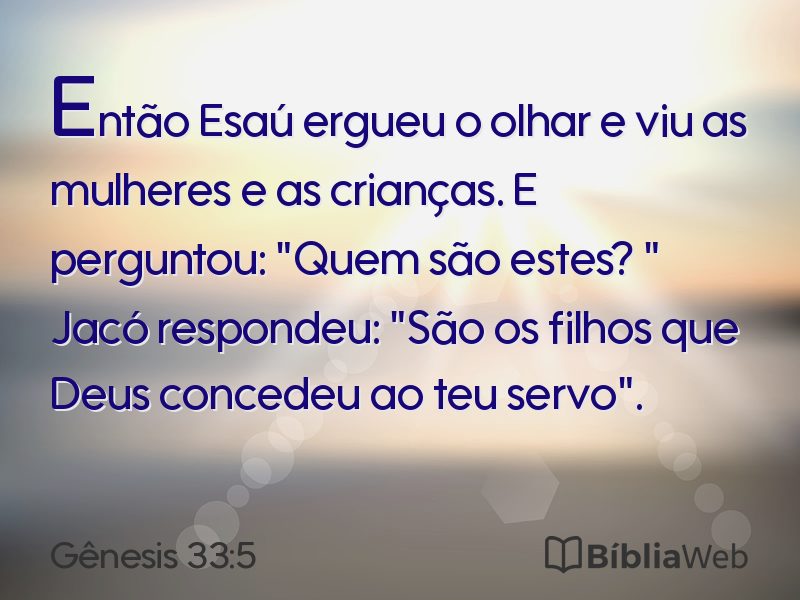 Gênesis 33:5 em imagem para compartilhar
