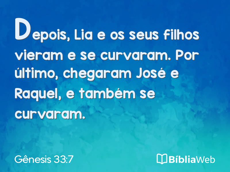 Gênesis 33:7 em imagem para compartilhar