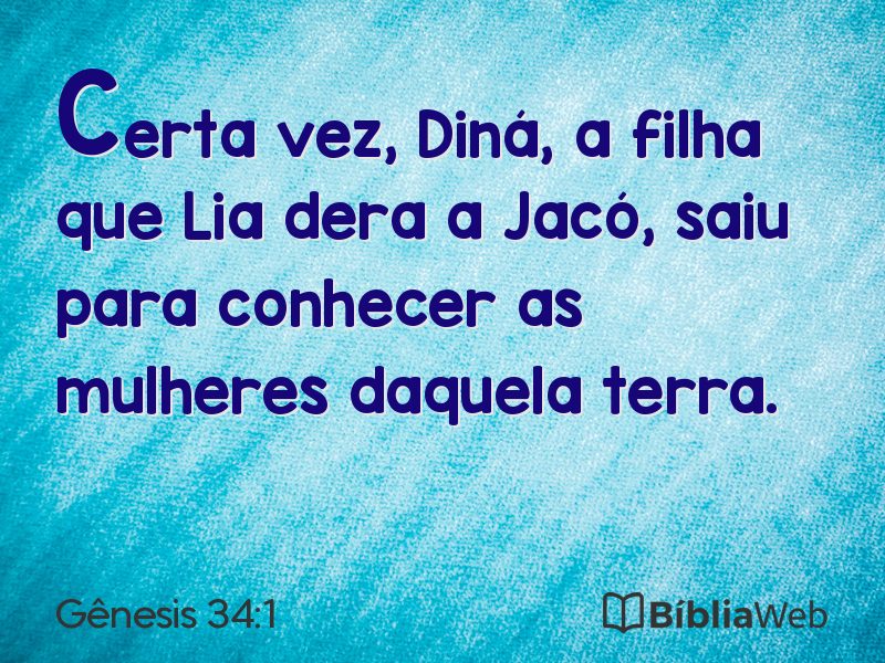 Gênesis 34:1 em imagem para compartilhar