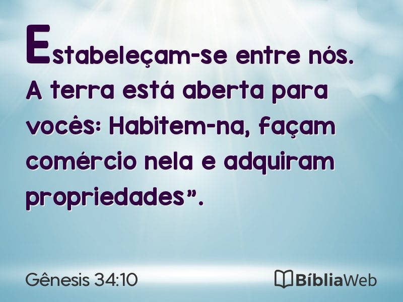 Gênesis 34:10 em imagem para compartilhar