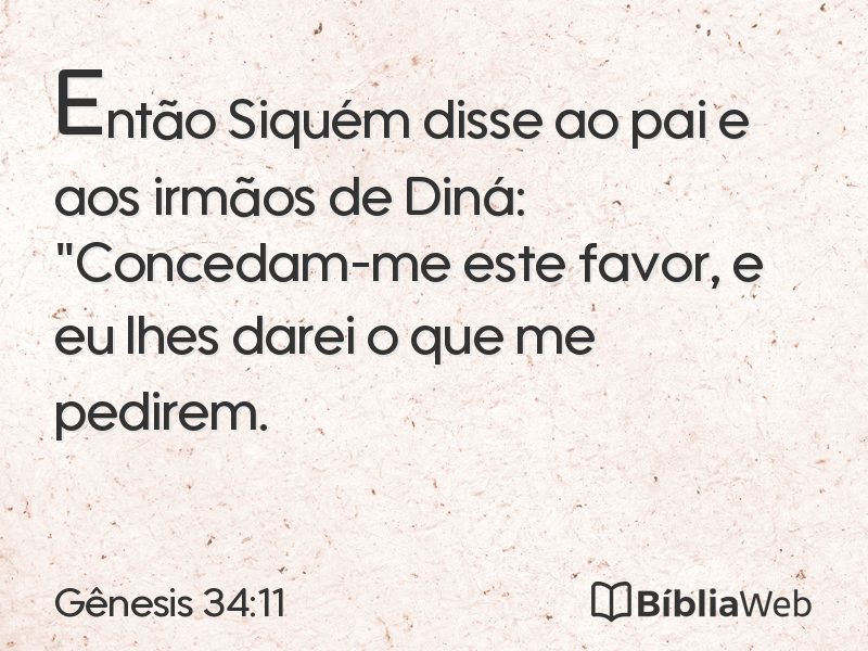 Gênesis 34:11 em imagem para compartilhar