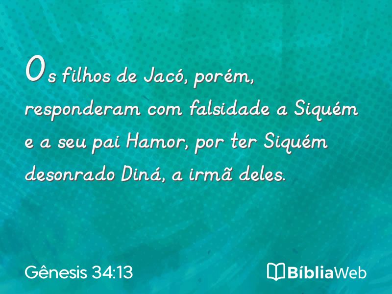 Gênesis 34:13 em imagem para compartilhar