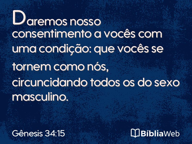 Gênesis 34:15 em imagem para compartilhar