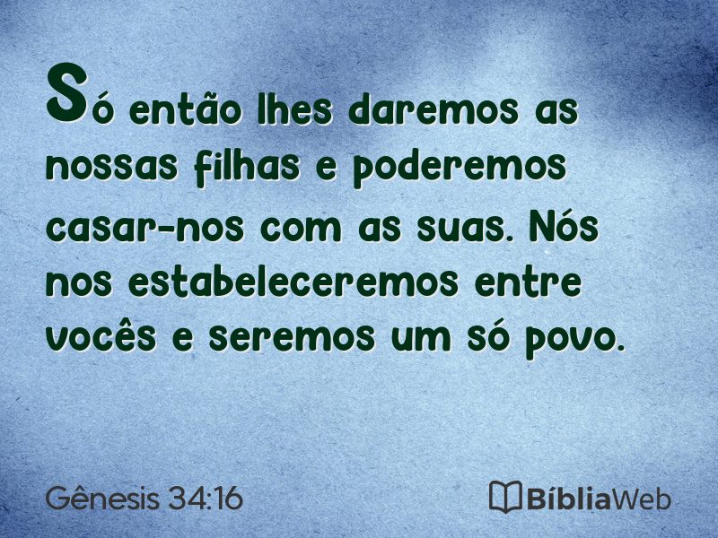 Gênesis 34:16 em imagem para compartilhar