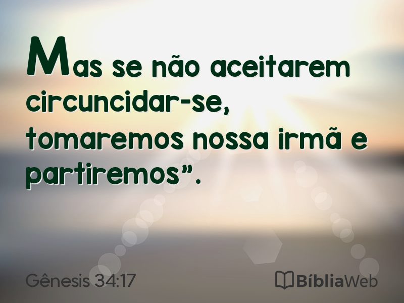 Gênesis 34:17 em imagem para compartilhar