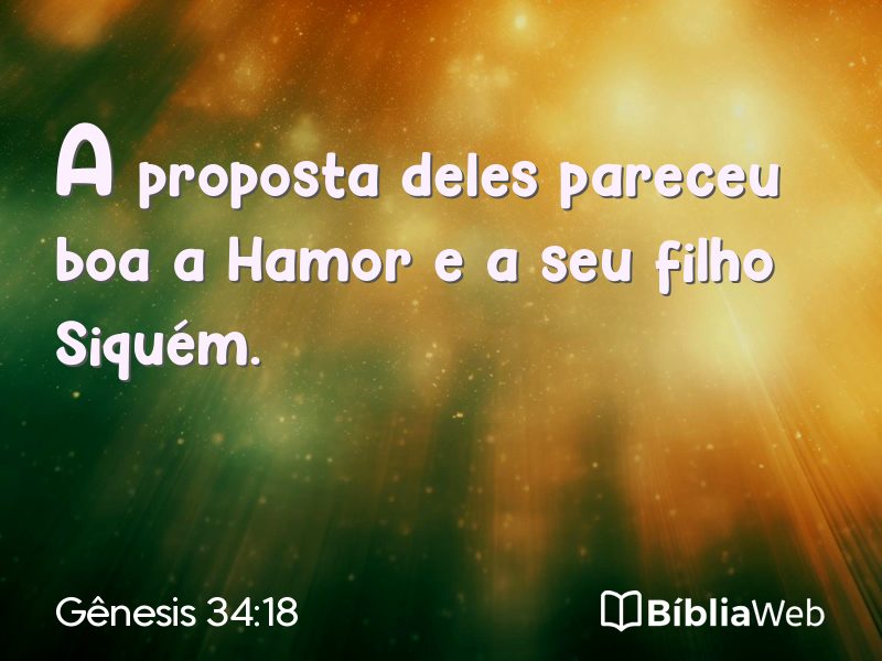 Gênesis 34:18 em imagem para compartilhar