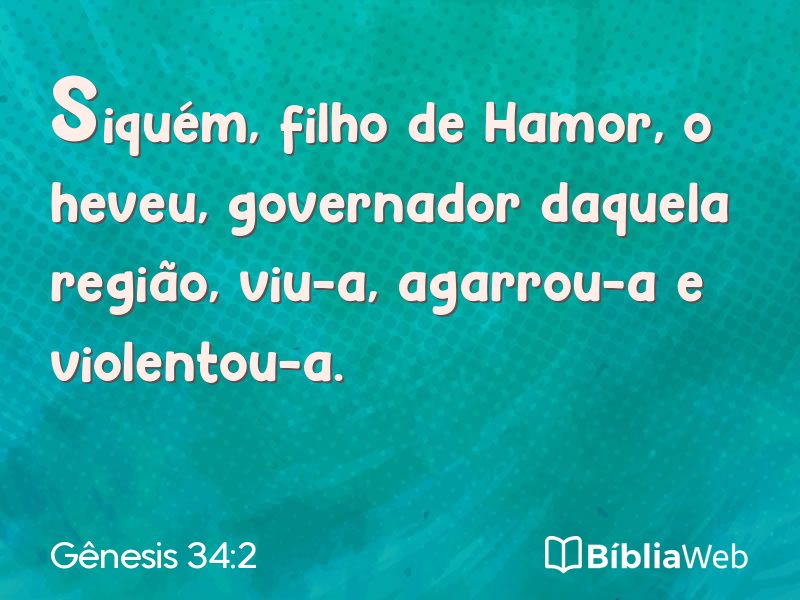 Gênesis 34:2 em imagem para compartilhar
