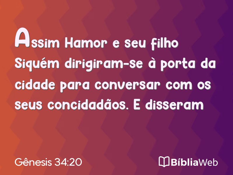Gênesis 34:20 em imagem para compartilhar