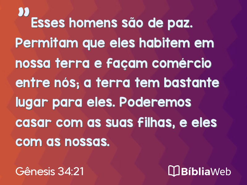 Gênesis 34:21 em imagem para compartilhar