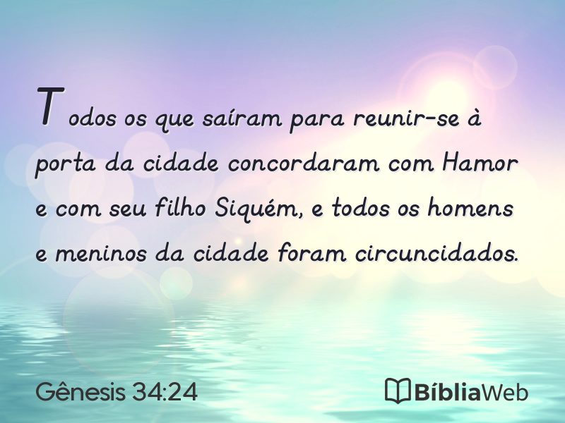 Gênesis 34:24 em imagem para compartilhar