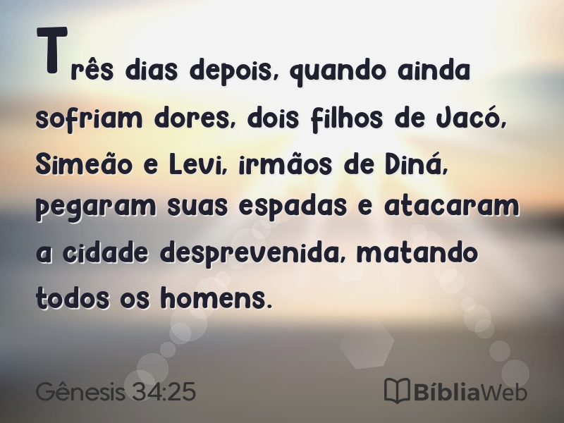 Gênesis 34:25 em imagem para compartilhar