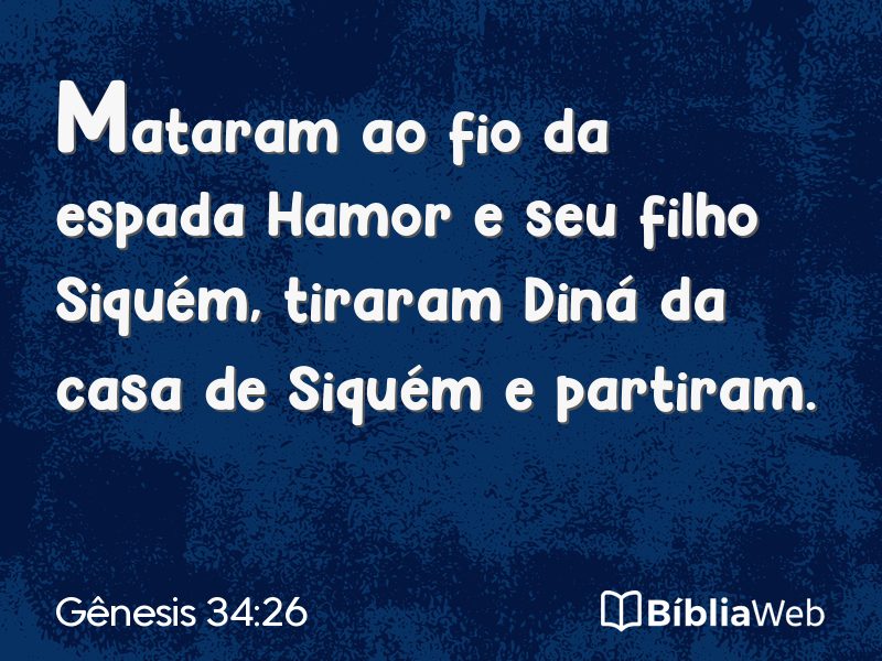 Gênesis 34:26 em imagem para compartilhar