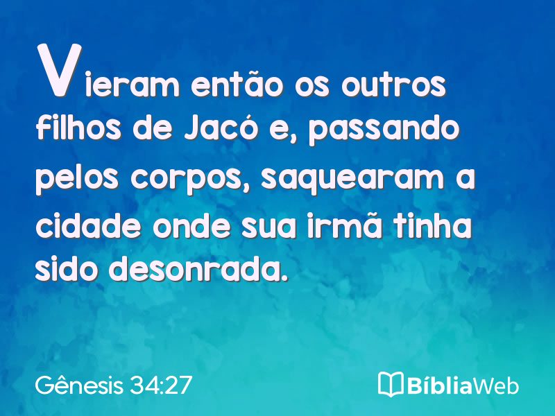 Gênesis 34:27 em imagem para compartilhar