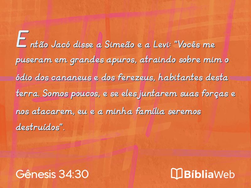 Gênesis 34:30 em imagem para compartilhar