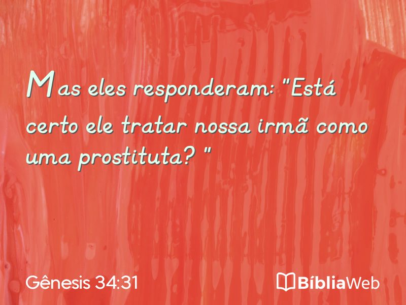 Gênesis 34:31 em imagem para compartilhar