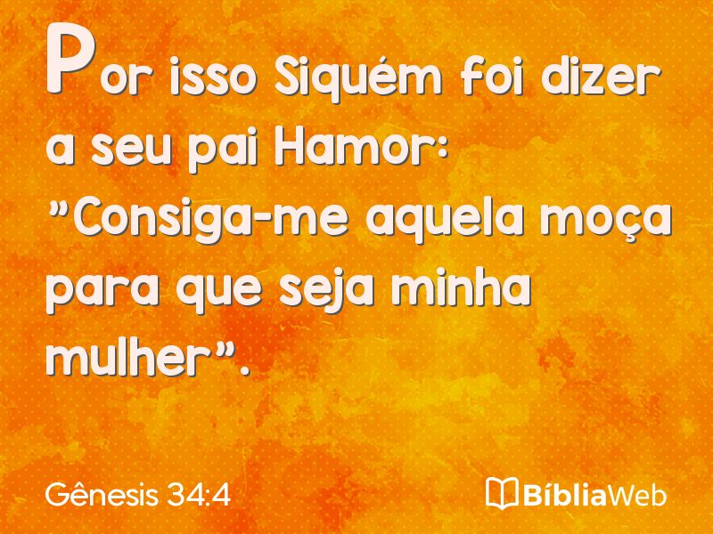 Gênesis 34:4 em imagem para compartilhar