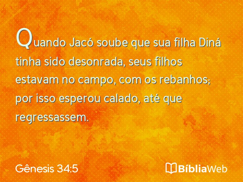 Gênesis 34:5 em imagem para compartilhar