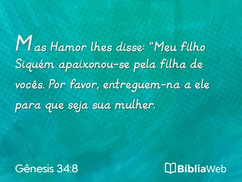Gênesis 34:8 em imagem para compartilhar