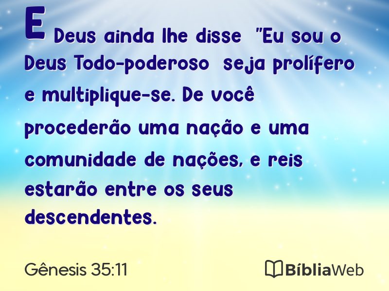 Gênesis 35:11 em imagem para compartilhar