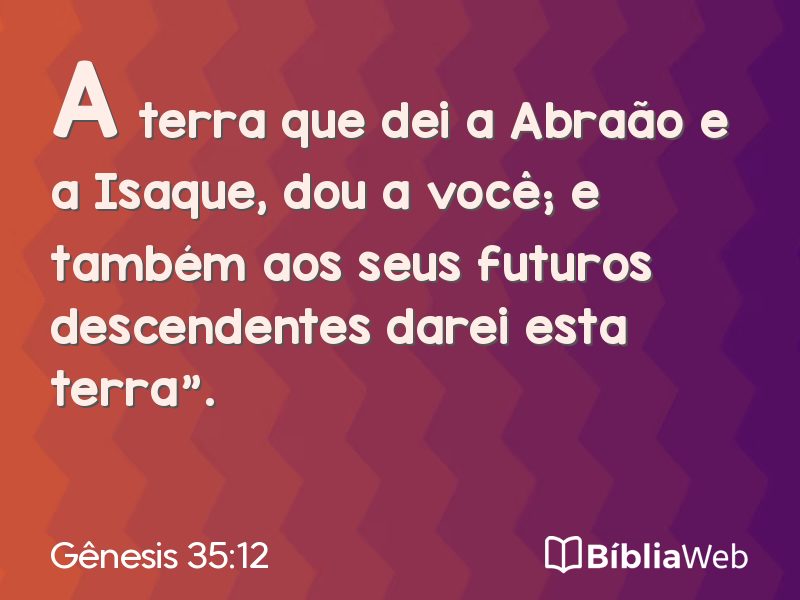 Gênesis 35:12 em imagem para compartilhar