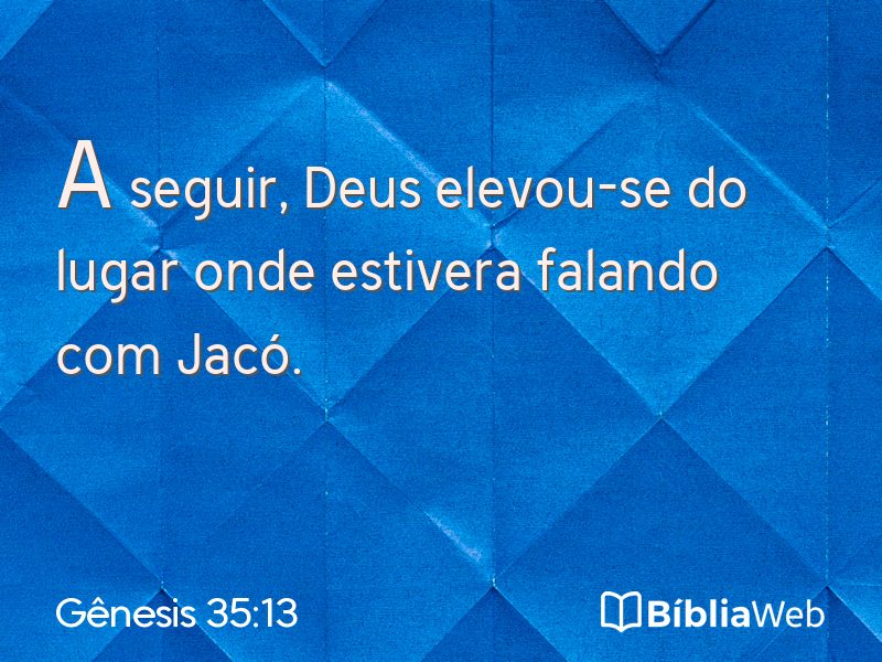 Gênesis 35:13 em imagem para compartilhar