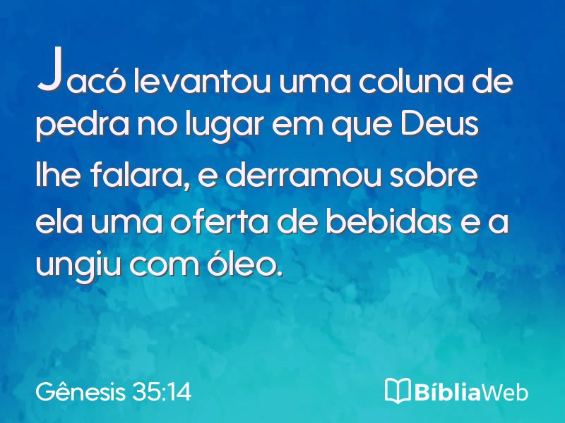 Gênesis 35:14 em imagem para compartilhar