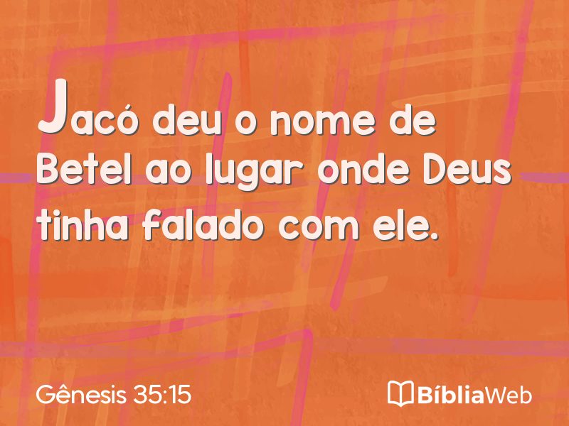 Gênesis 35:15 em imagem para compartilhar