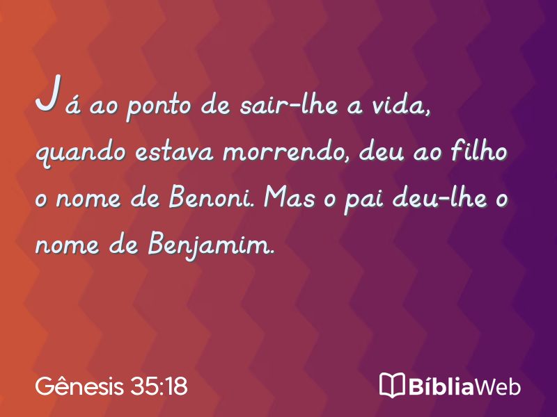 Gênesis 35:18 em imagem para compartilhar