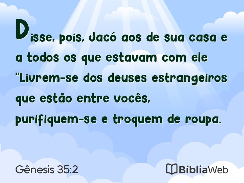 Gênesis 35:2 em imagem para compartilhar