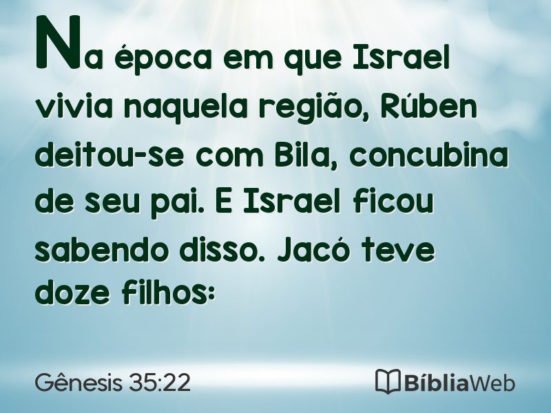 Gênesis 35:22 em imagem para compartilhar
