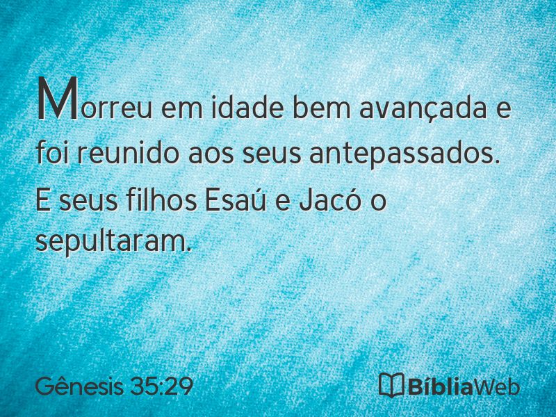 Gênesis 35:29 em imagem para compartilhar