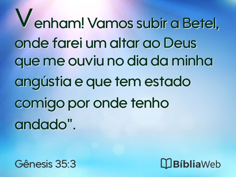 Gênesis 35:3 em imagem para compartilhar