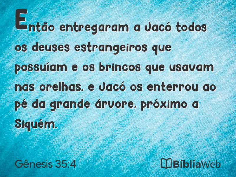 Gênesis 35:4 em imagem para compartilhar
