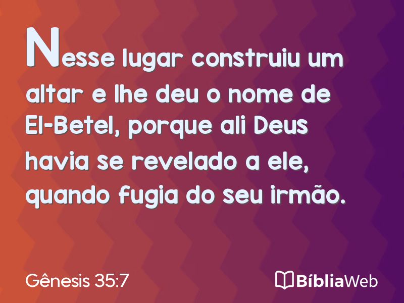 Gênesis 35:7 em imagem para compartilhar