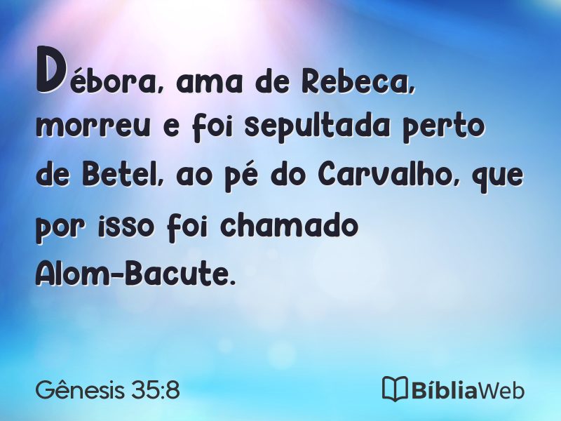 Gênesis 35:8 em imagem para compartilhar