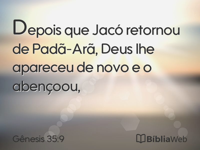 Gênesis 35:9 em imagem para compartilhar
